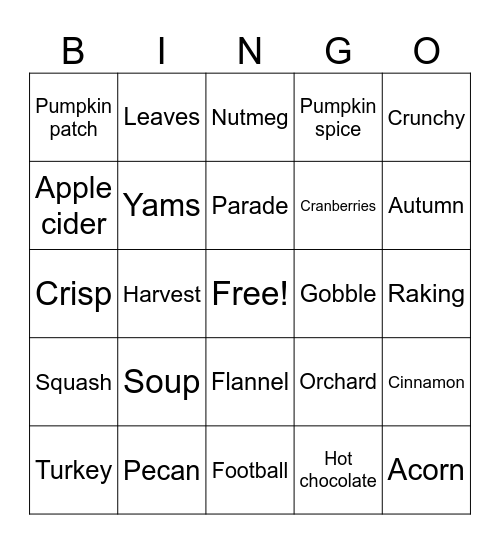 Sullivan All Call BINGO Card