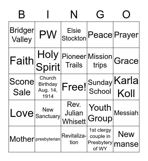 FIRED UP! Bingo Card