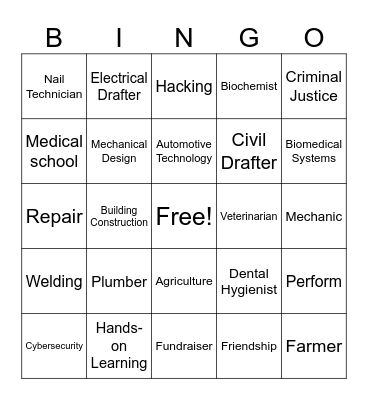 Barnwell County Career Center BINGO Card