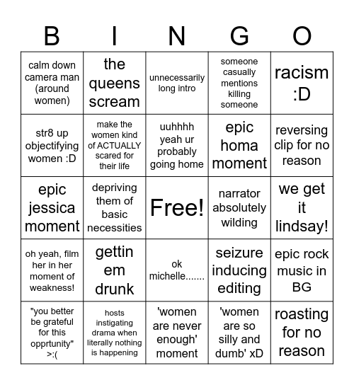 squeem qreenz Bingo Card