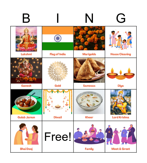 Diwali Bingo! Bingo Card