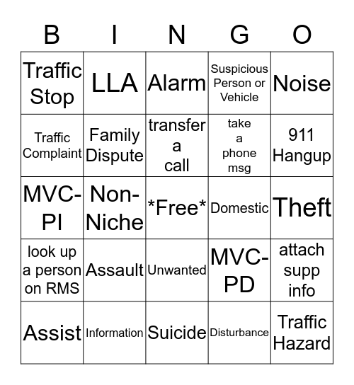 Communicator Week Bingo Card