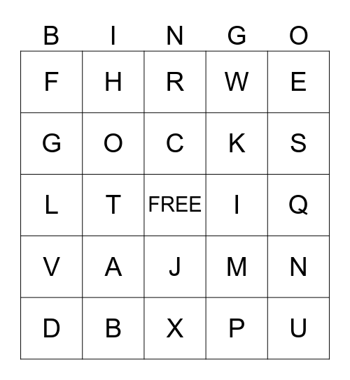 ABC-s Bingo Card