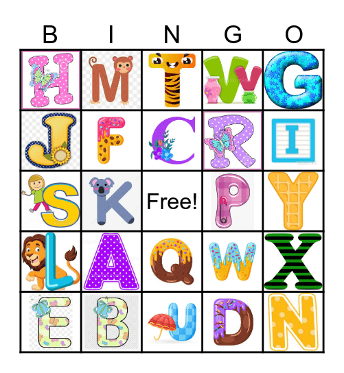A, B, C Bingo Card