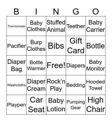 Watch as gifts are opened and any time you see an item found on your board mark it off. First to yell “BINGO” wins. Bingo Card