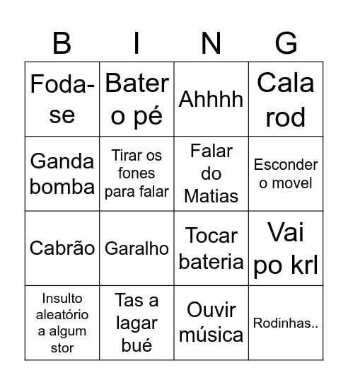 SimõBingo Card