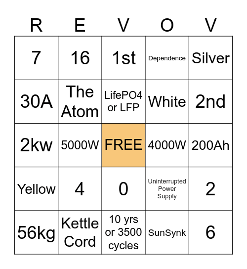 Bingo Card