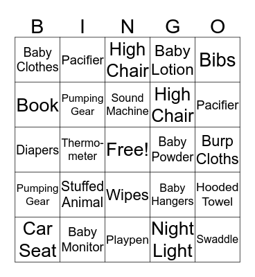 Watch as gifts are opened and any time you see an item found on your board mark it off. First to yell “BINGO” wins. Bingo Card