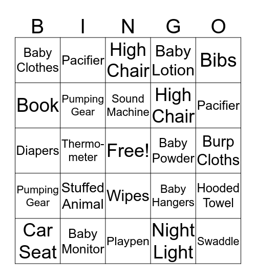 Watch as gifts are opened and any time you see an item found on your board mark it off. First to yell “BINGO” wins. Bingo Card