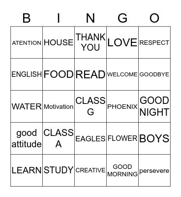 CASA PHOENIX  Bingo Card
