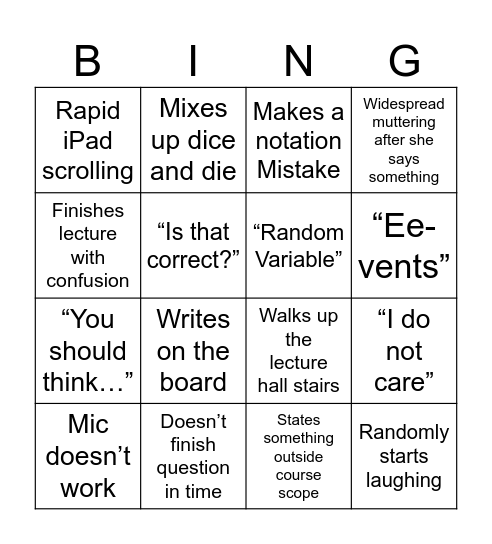 4x4 Deblingo Bingo Card