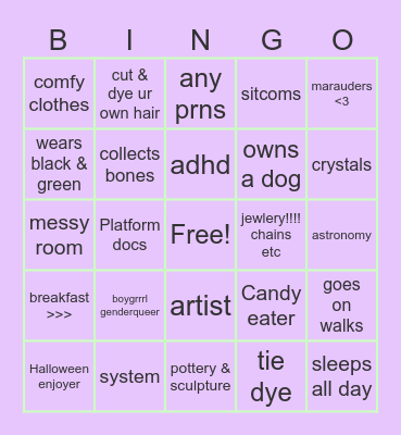 Cringe Crew Bingo !! Bingo Card