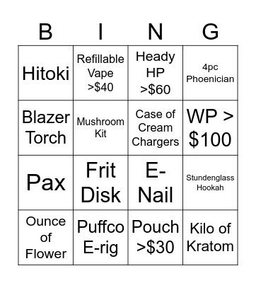 Sales associate Bingo Card