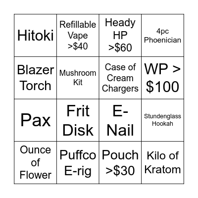 Sales Associate Bingo Card