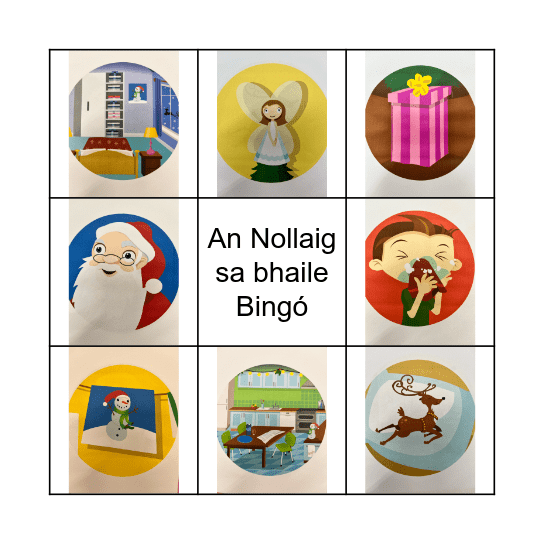 An Nollaig sa bhaile Bingó Bingo Card