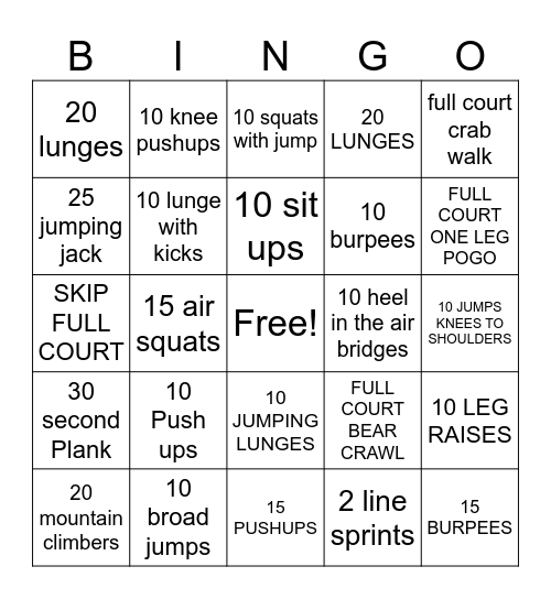 Lets have fun! Bingo Card