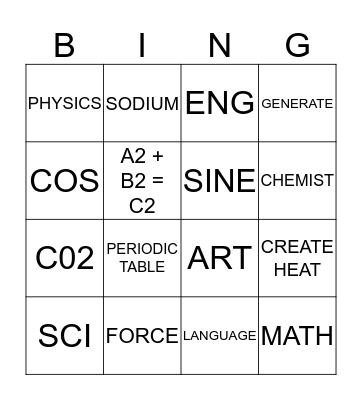 BEN BINGO Card