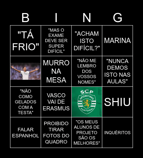 BINGO DO VASCO Bingo Card