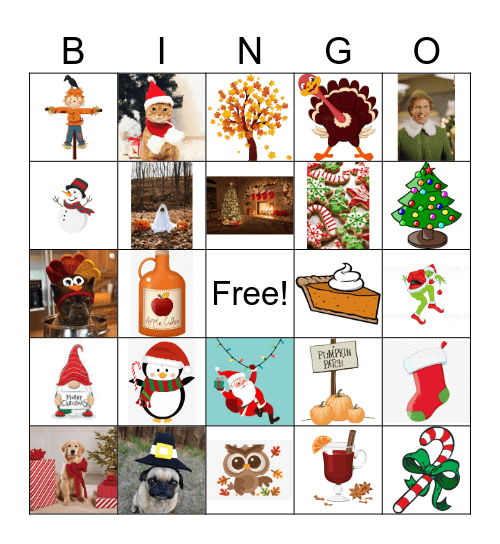 Holiday Bingo! Bingo Card