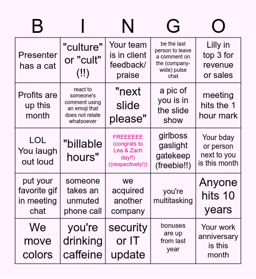 PULSE BINGO Card