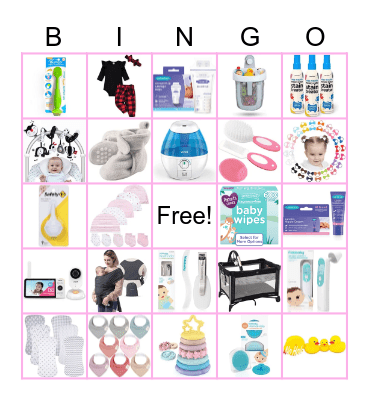 Baby Shower Bingo Card