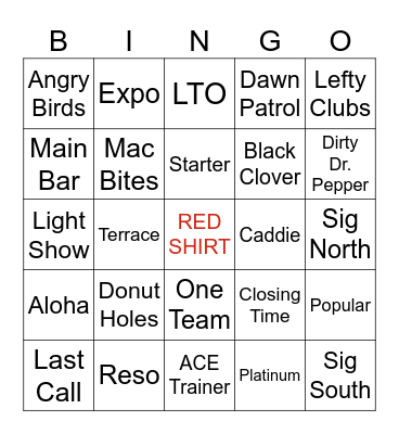 TGOP Bingo Card