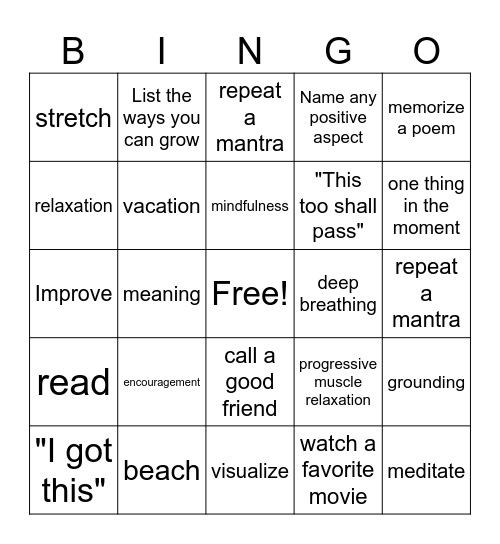 Improve Bingo Card