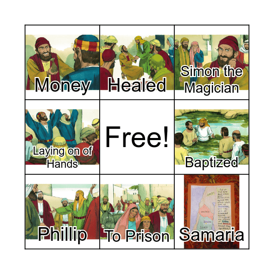 ACTS 8 Bingo Card