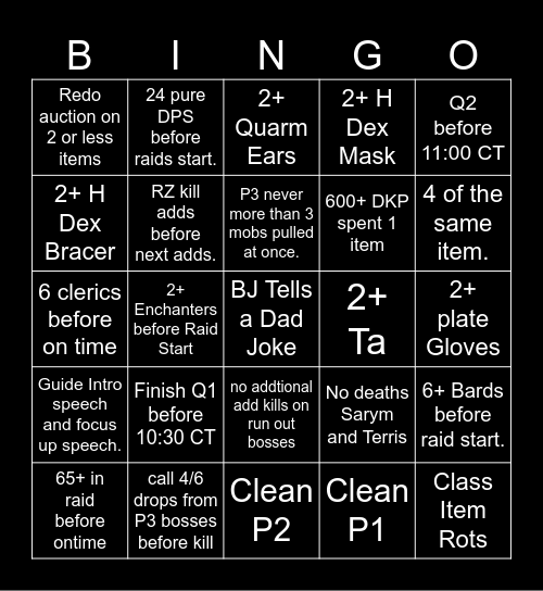 Dingo Bingo Redonkulous Edition Bingo Card