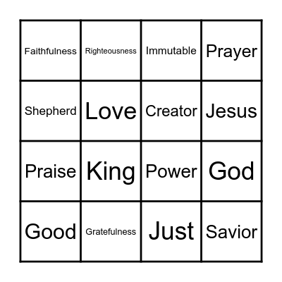 Thanksgiving BINGO Card