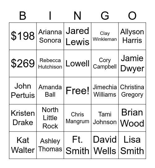 Arkansas Bingo Card