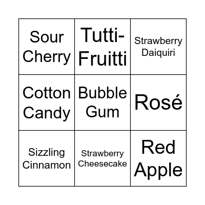 Jelly Belly Bingo Card