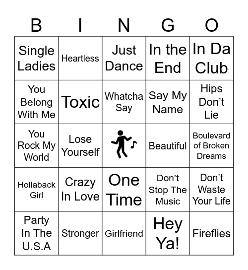 Try Not To Sing or Dance Vol 2 Bingo Card