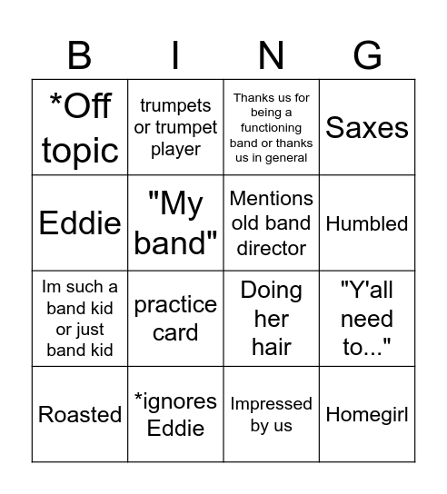 Ms. Perkins Bingo! Bingo Card