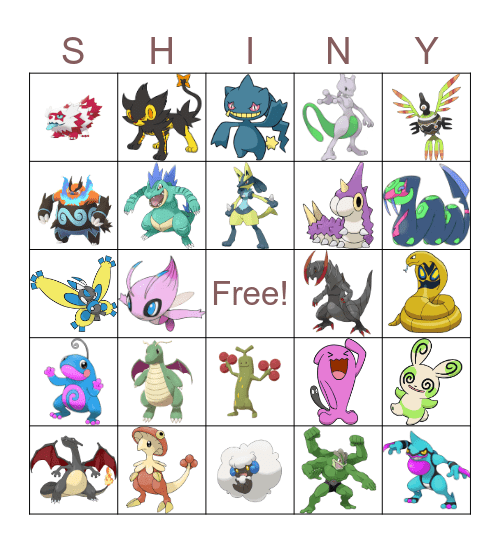 Shiny Hunt Bingo 2024 Bingo Card