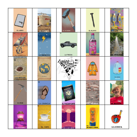 AWL LOTERIA Bingo Card
