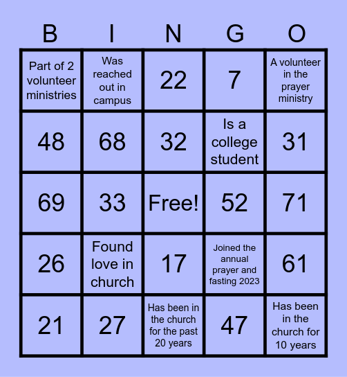 Salo-salo BINGO Card