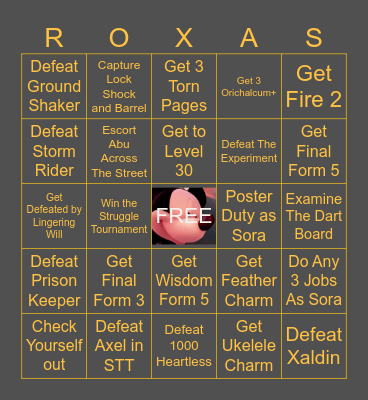KH2FM Rando Bingo Card