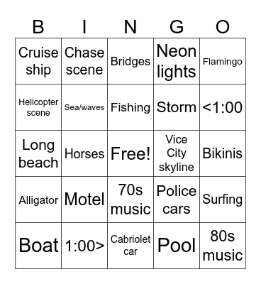 GTA VI trailer bingo Card