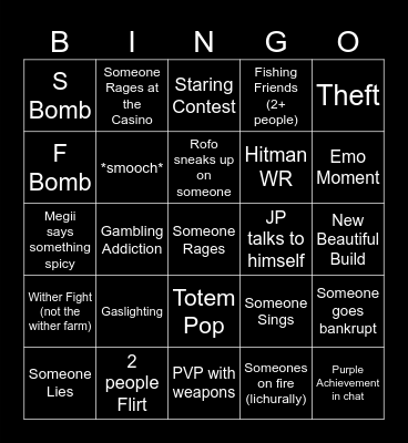 Bingo Card #7 Bingo Card