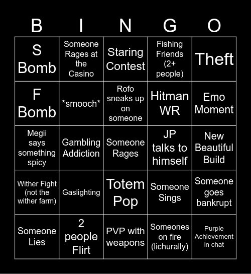 Bingo Card #7 Bingo Card