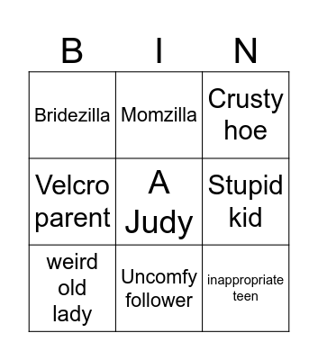 David’s bridal excursion😏 Bingo Card