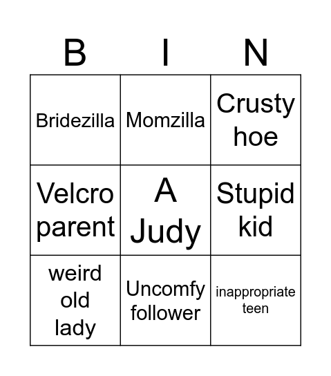 David’s bridal excursion😏 Bingo Card