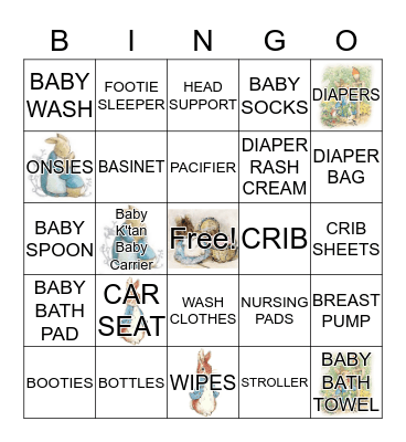 BABY SHOWER Bingo Card