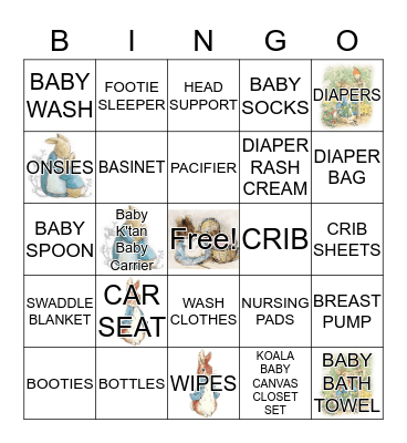 BABY SHOWER Bingo Card
