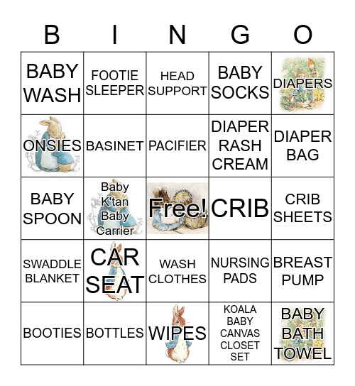 BABY SHOWER Bingo Card