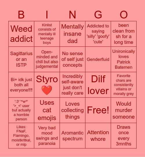 benice2me4once Bingo‼️‼️ Bingo Card