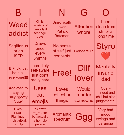 benice2me4once Bingo‼️‼️ Bingo Card