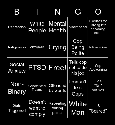 Woke Bingo Card