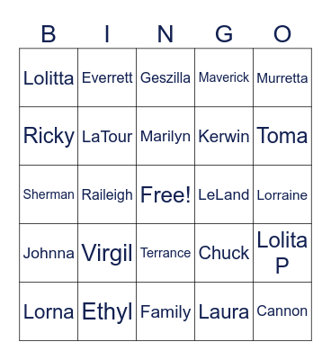 Julia's Thanksgiving Bing Bingo Card
